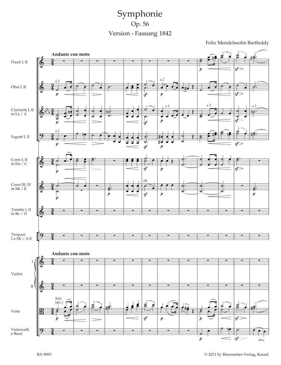 Symphony in A min op. 56, the "Scottish"