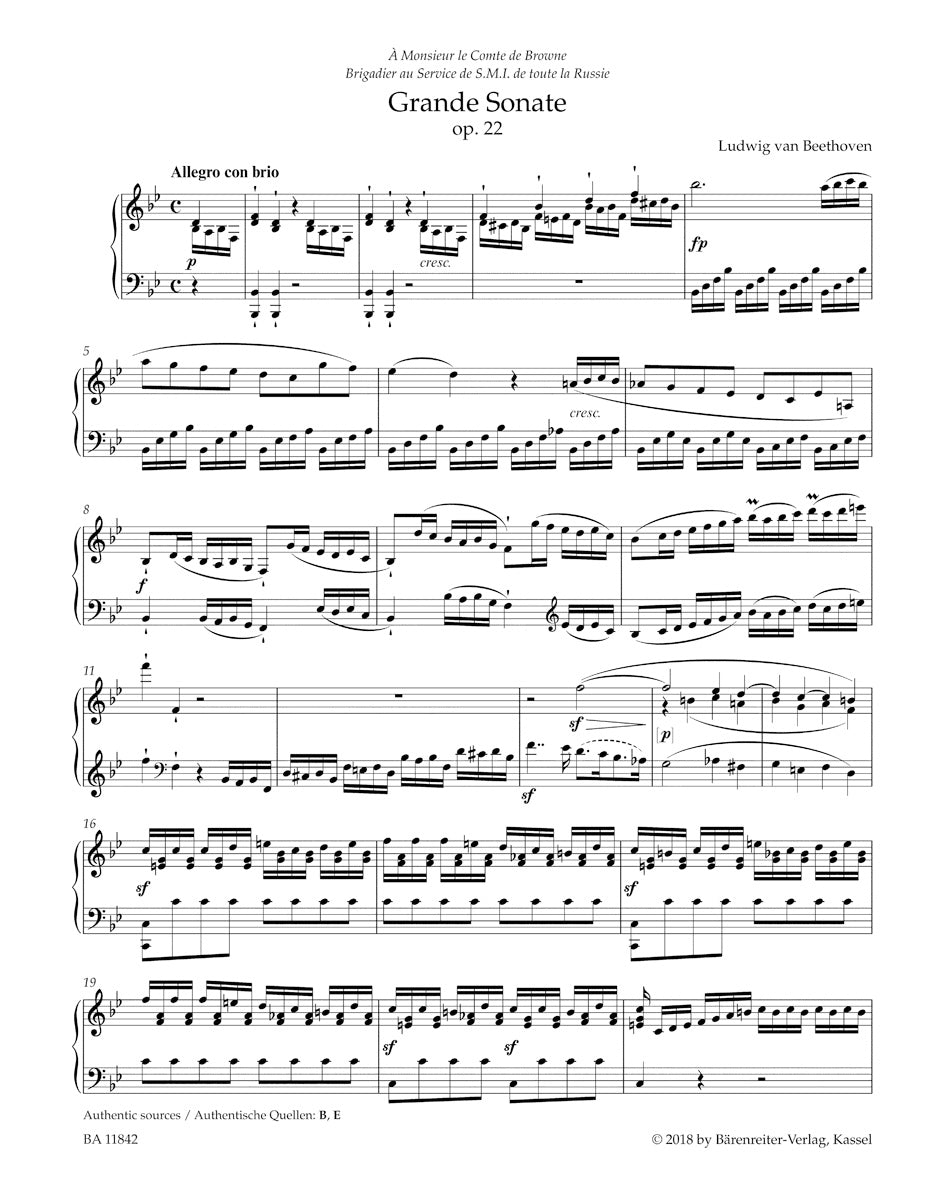 The Complete Sonatas for Pianoforte 
Vol. II: op. 22 – op. 53 (12 Sonatas)