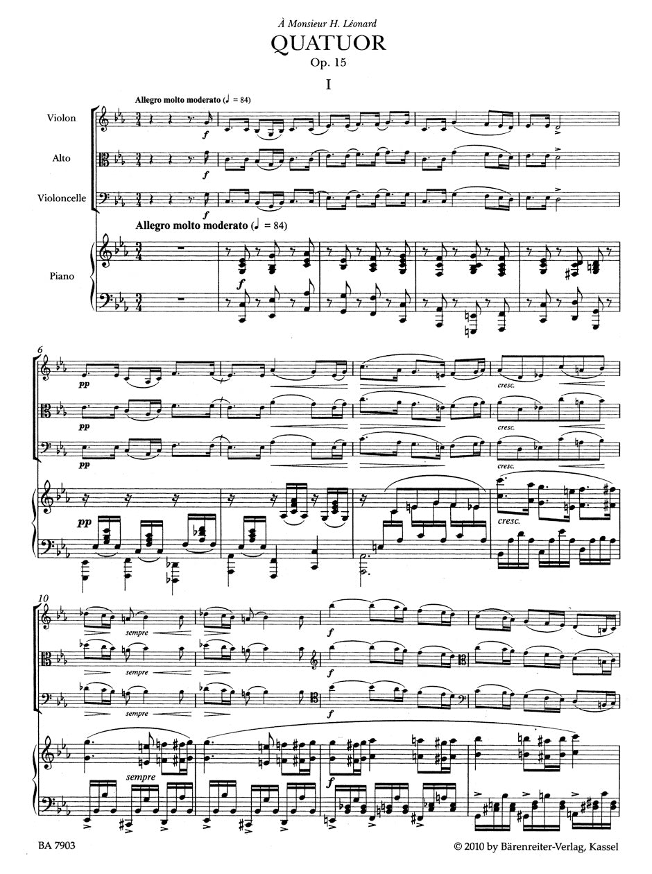 Piano Quartet op.15