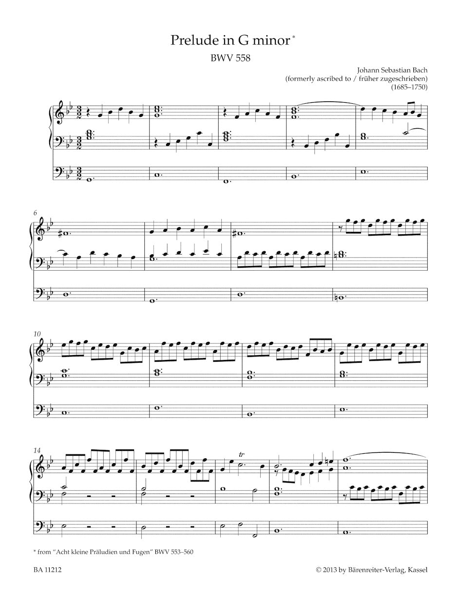 An Easy Bach Organ Album. Original Works and Arrangements