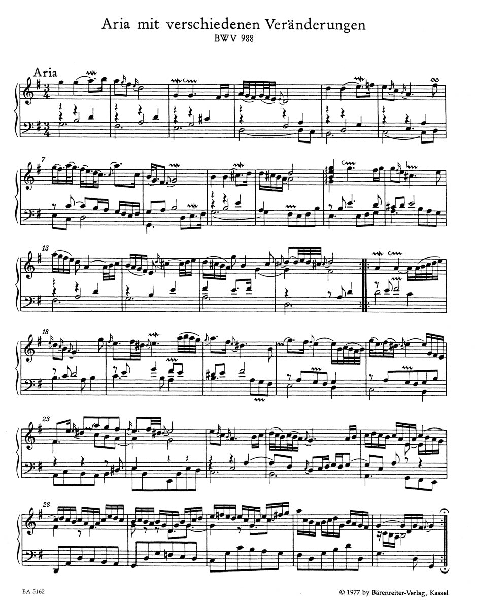 Goldberg Variations BWV 988