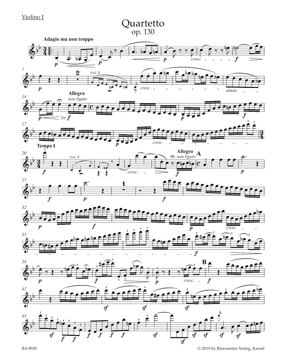 String Quartet in B-flat maj op. 130