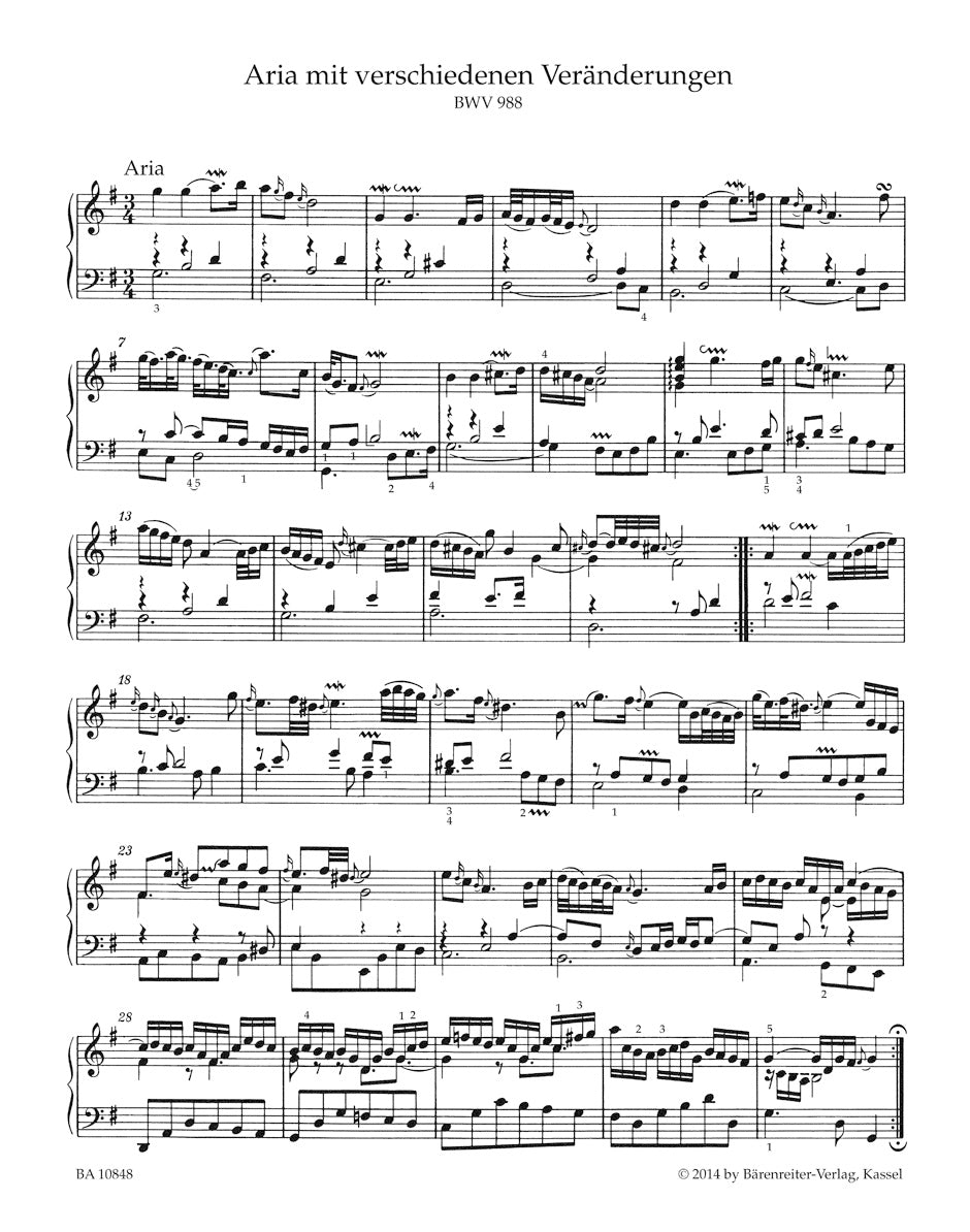 Goldberg Variations BWV 988