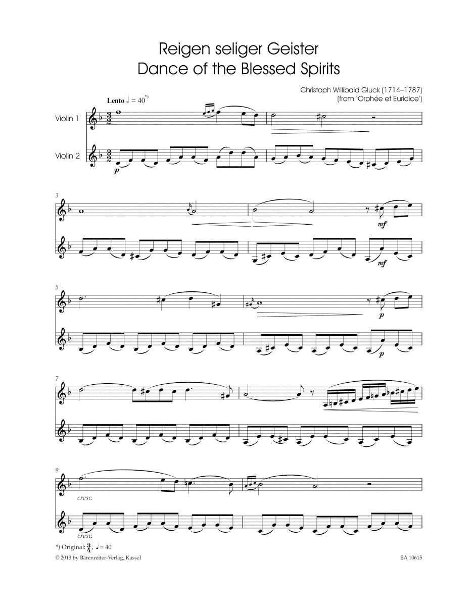 Beautiful Adagios. 9 Pieces for two Violins