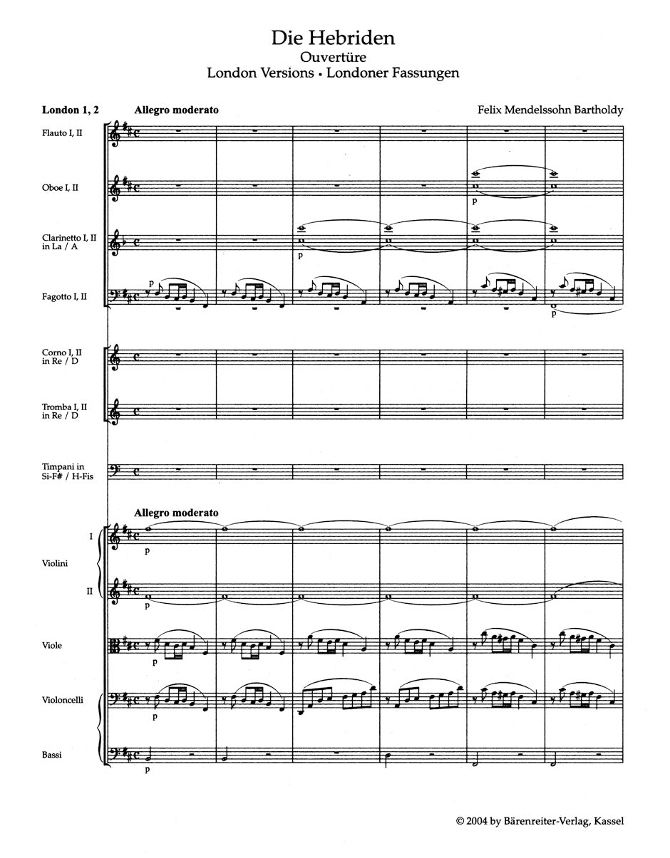 The Hebrides op. 26.
Concert Overture