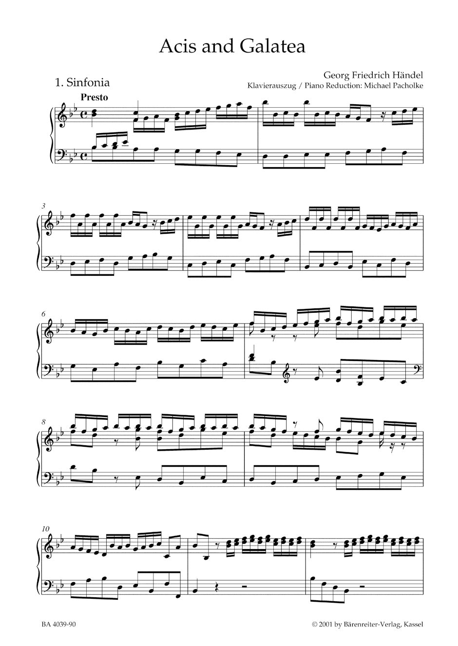 Acis and Galatea HWV 49a