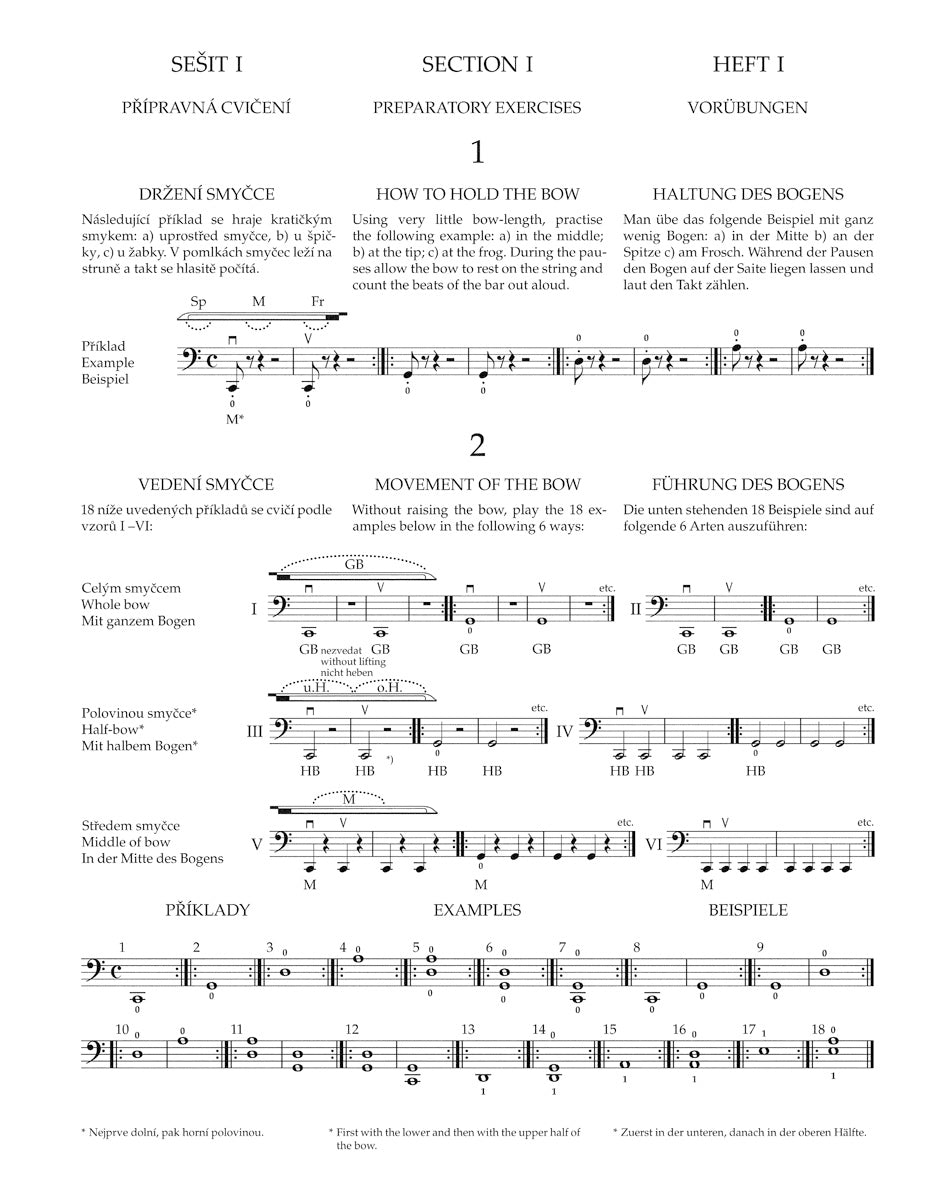 School of Bowing Technique op. 2 for Violoncello . Books 1 + 2