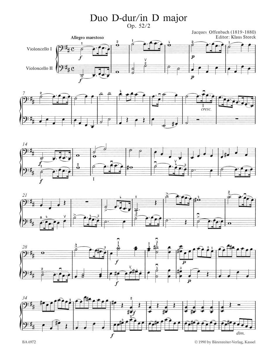 Two Duets op. 52/2, 3