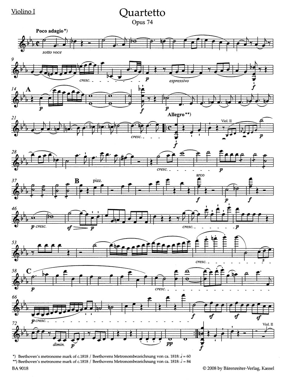 Strings Quartets opp. 74, 95