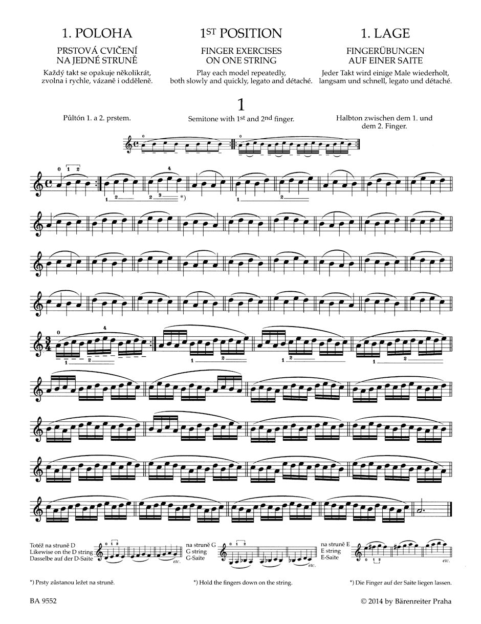 School of Violin Technique op. 1. 
Vol. 1: 1st Position