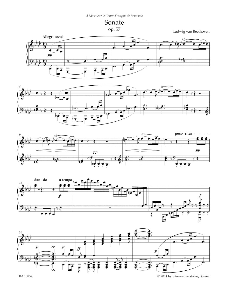 Sonata in F min op. 57
"Appassionata"