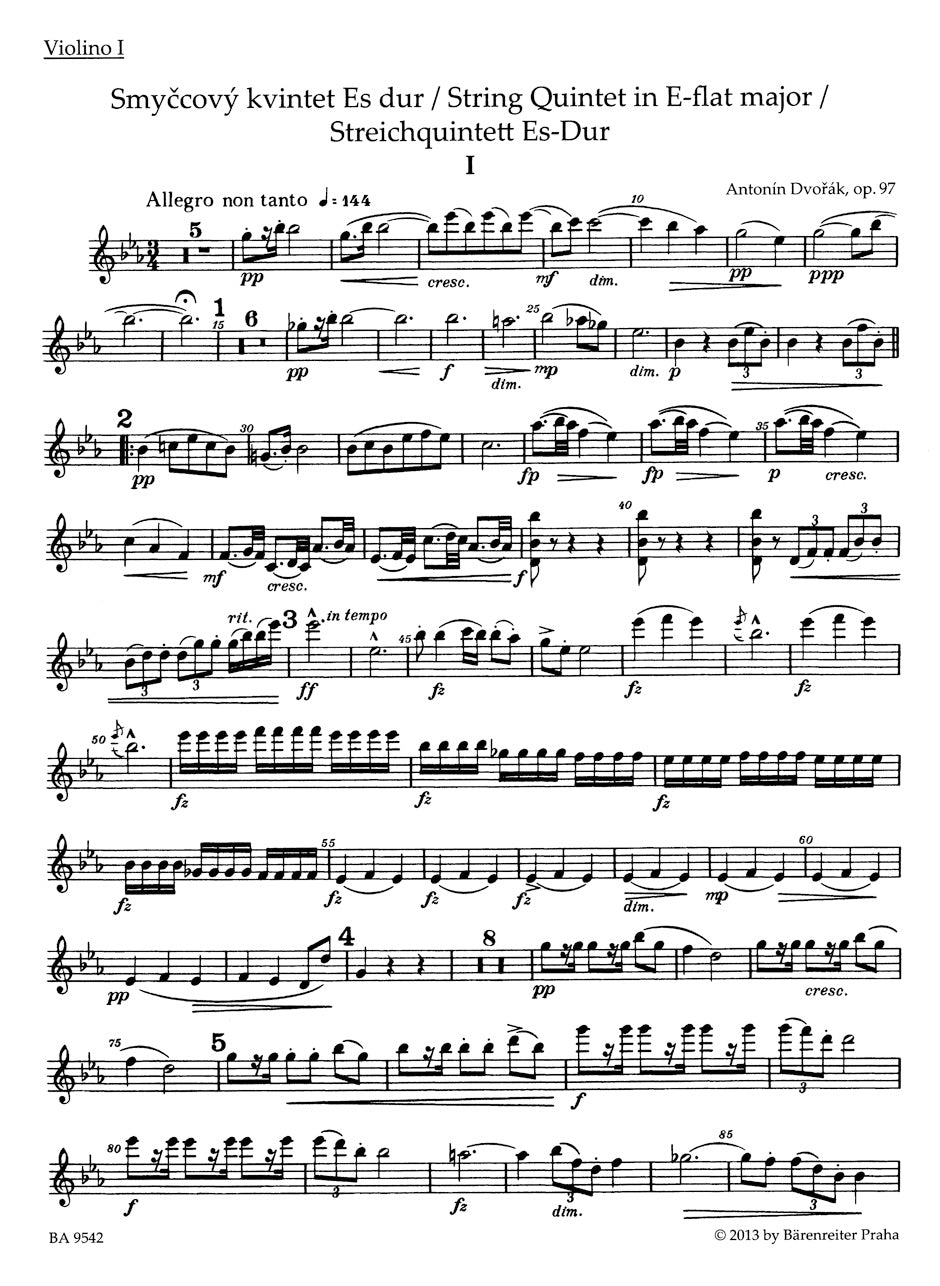 String Quintet in E-flat maj op. 97