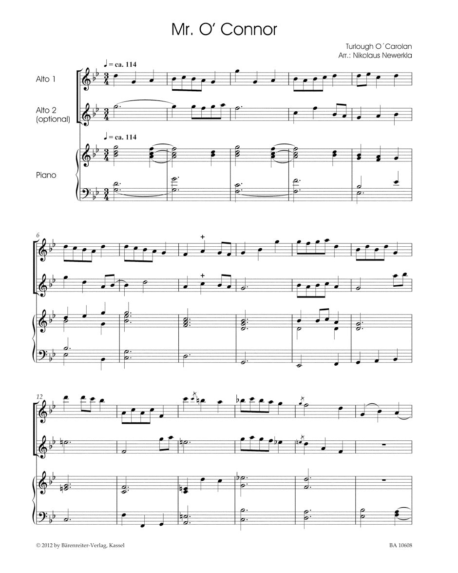 The Music of an Irish Harper for Recorder (Flute) and Piano