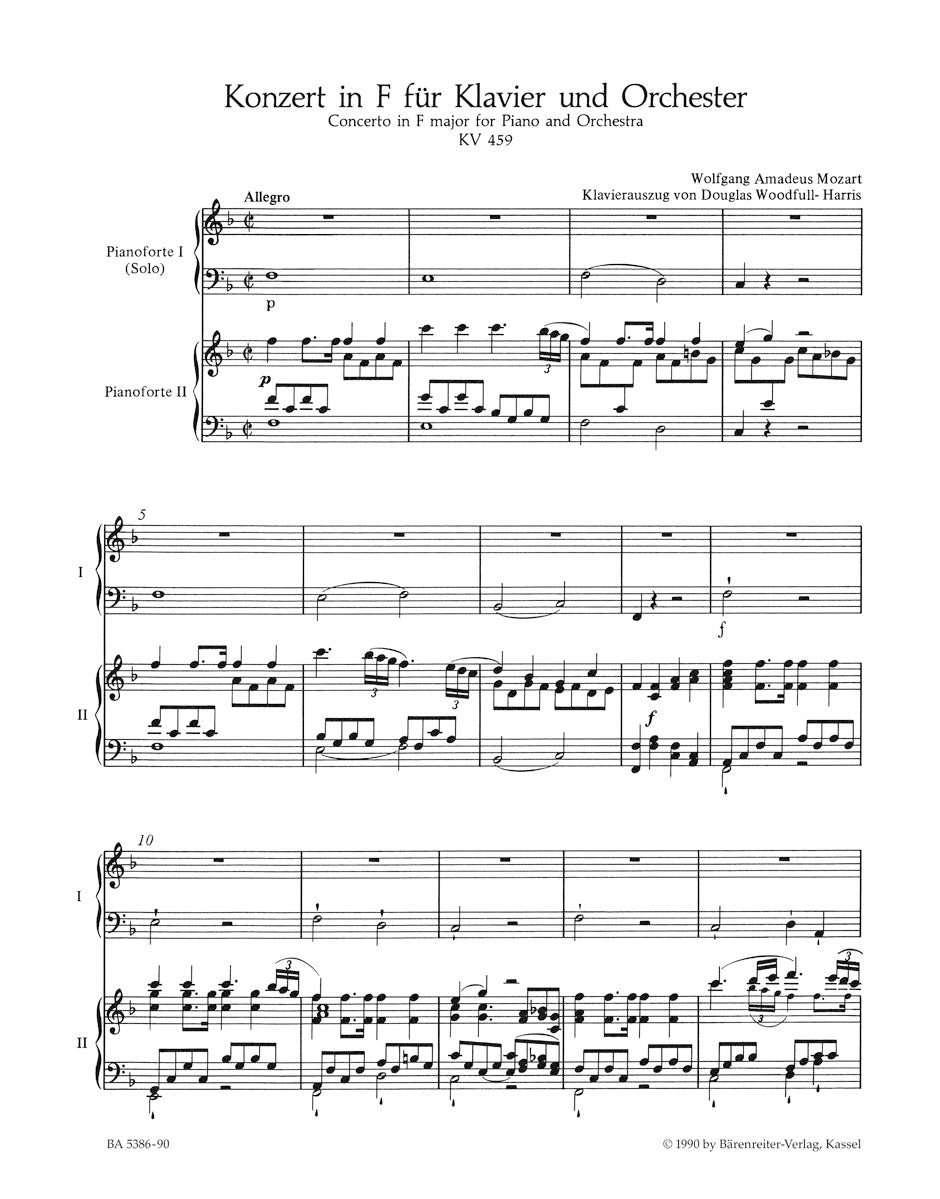 Piano Concerto No. 19 in F maj K. 459