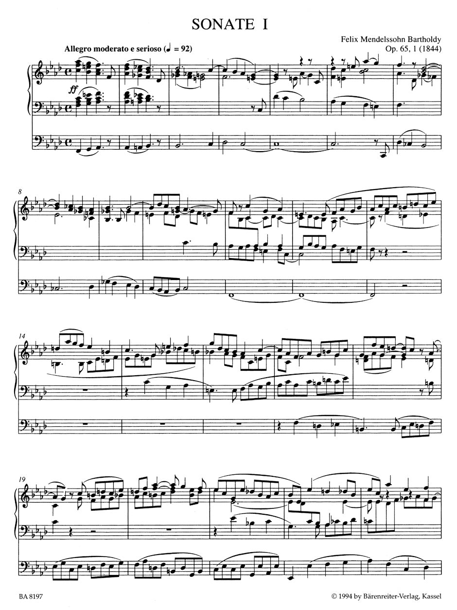Complete Organ Works Vol. 2: Six Sonatas op. 65