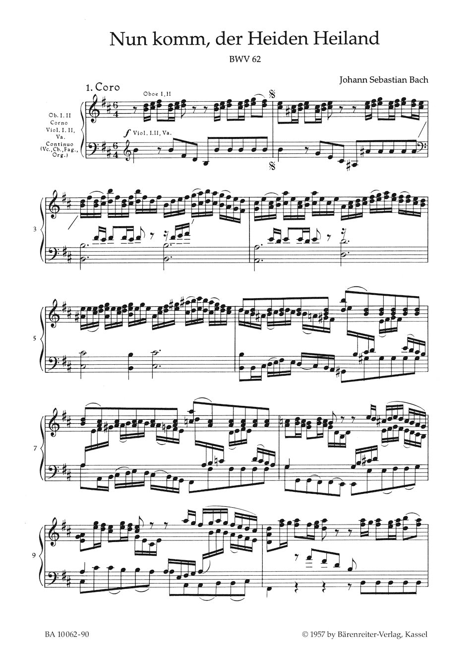 Cantata BWV 62 Nun komm, der Heiden Heiland