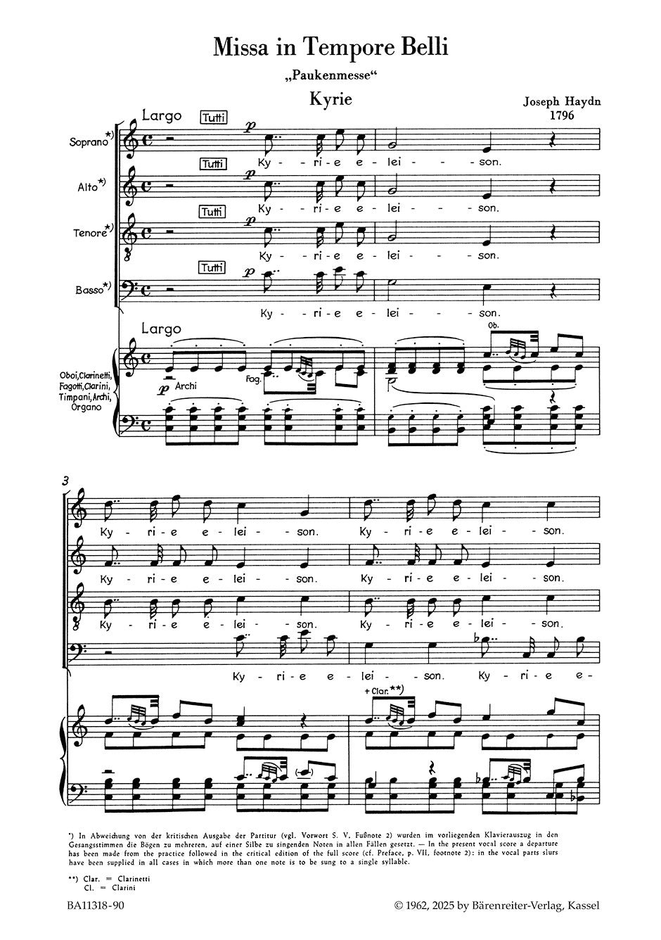 Missa in tempore belli 
"Mass in Time of War" Hob. XXII:9