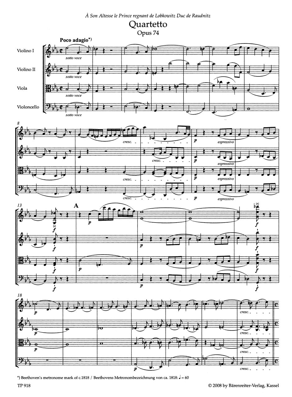 String Quartets opp. 74, 95