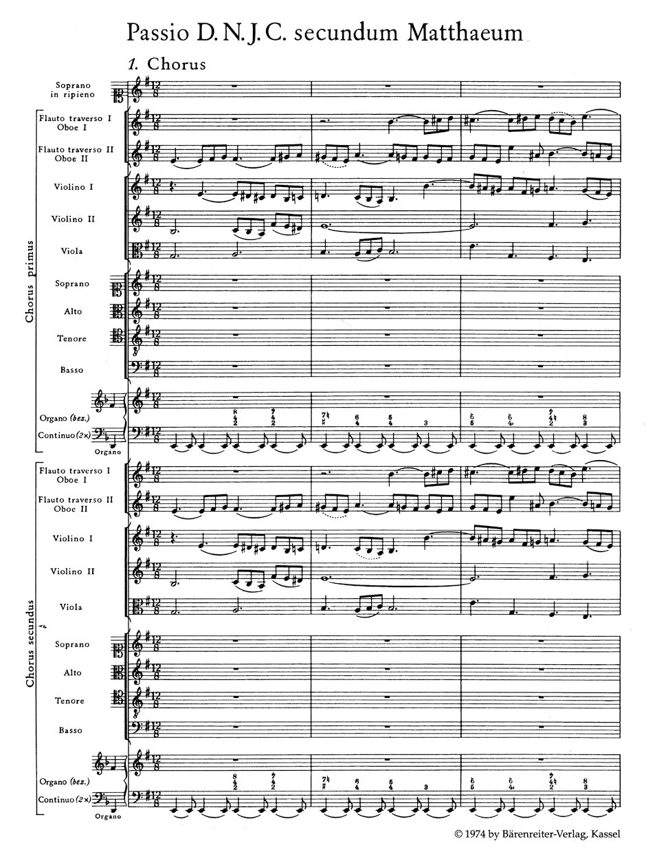 St. Matthew Passion BWV 245