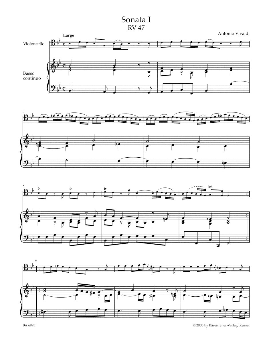 Complete Sonatas for Violoncello and Bc