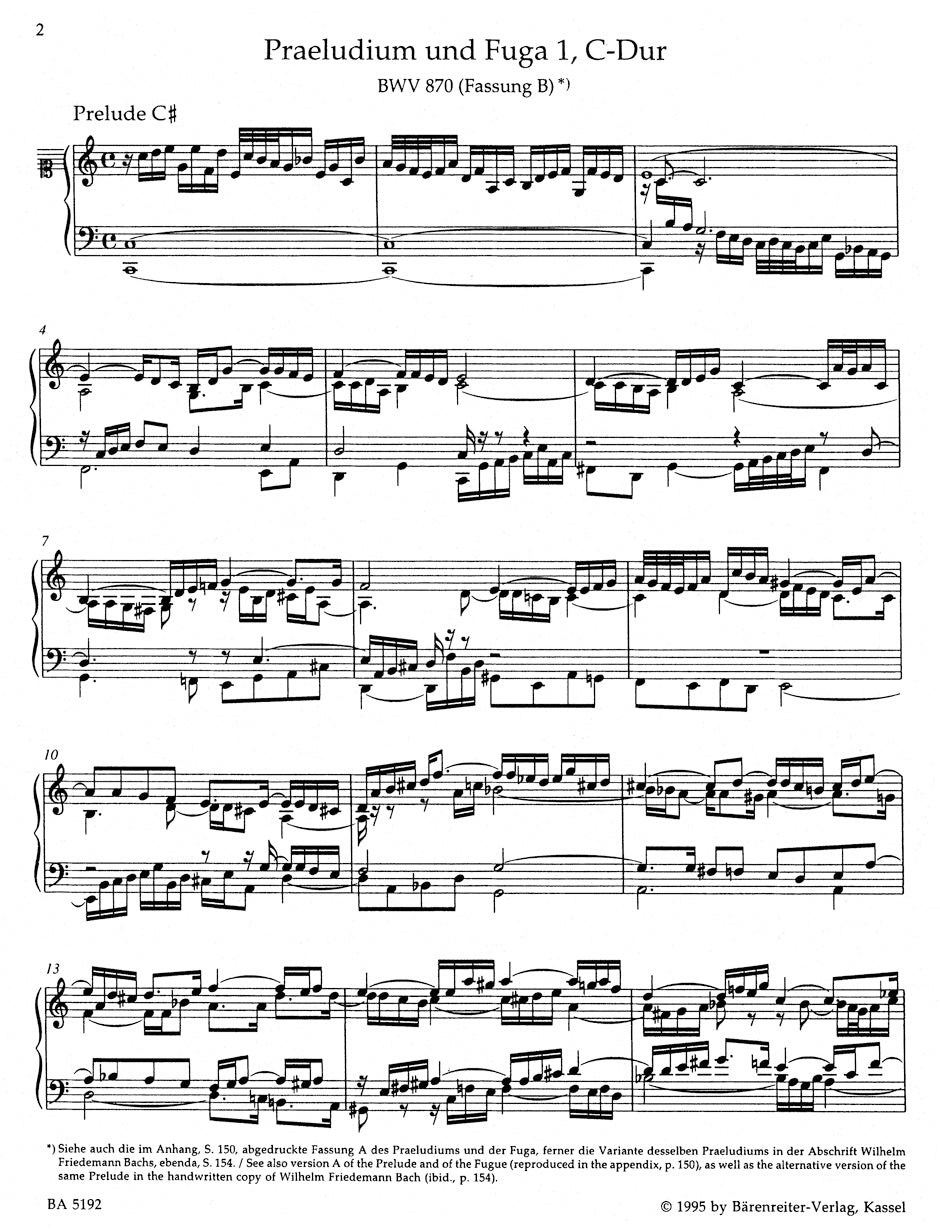 Well-Tempered Clavier II BWV 870-893