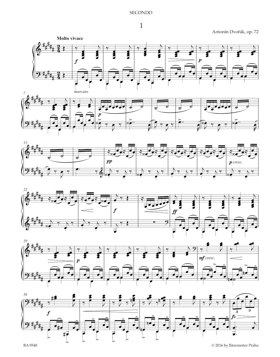 Slavonic Danses for Piano duet
2nd series op. 72