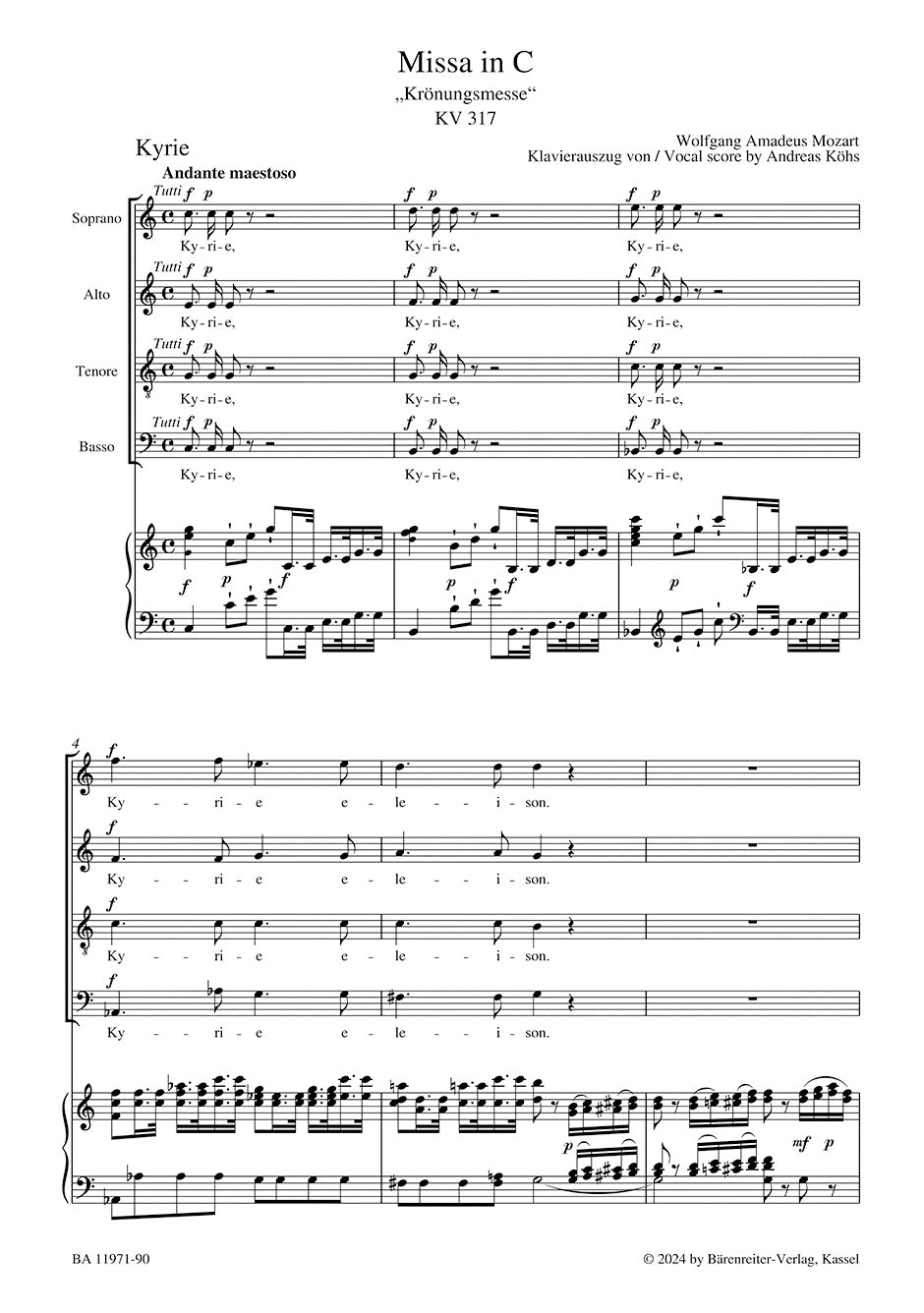 Missa in C maj K. 317 - Coronation Mass