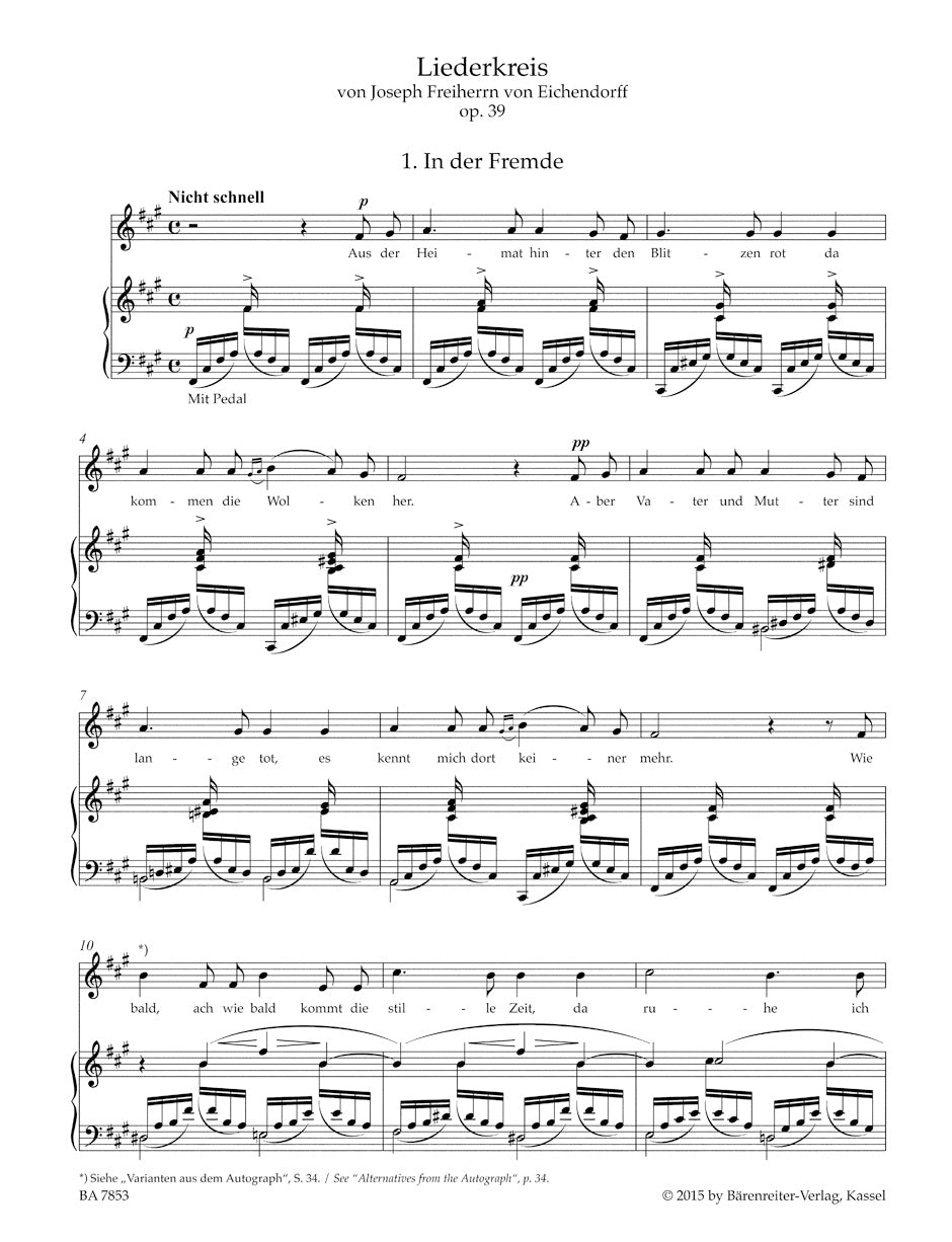 Liederkreis op. 39