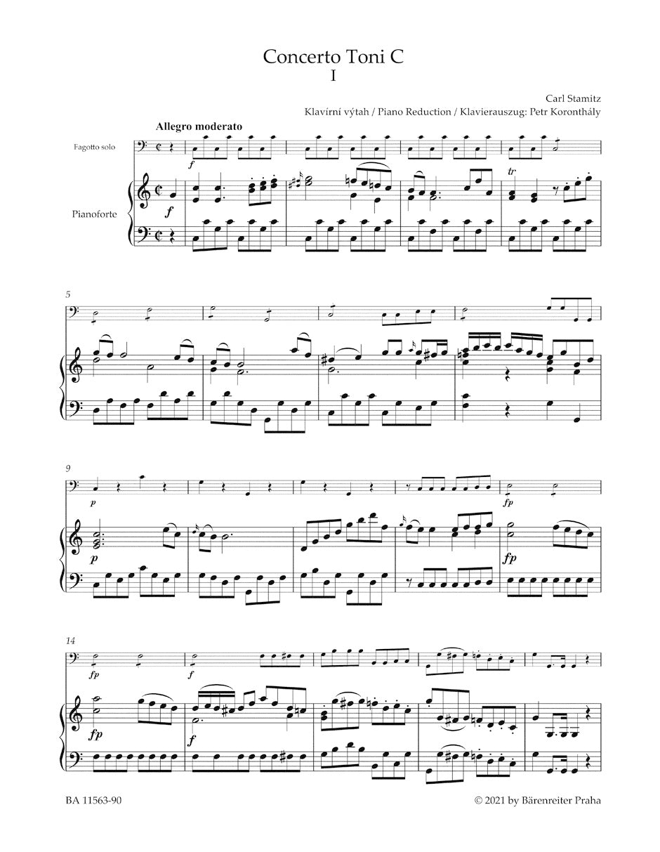 Concerto for Bassoon and Orchestra in C maj