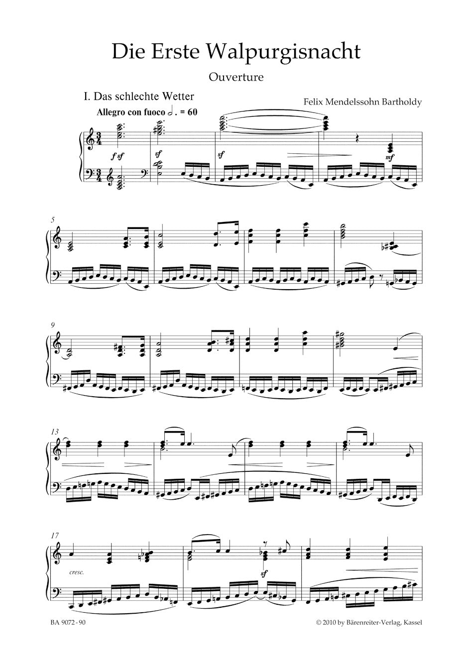 Die erste Walpurgisnacht / The First Walpurgis Night op. 60