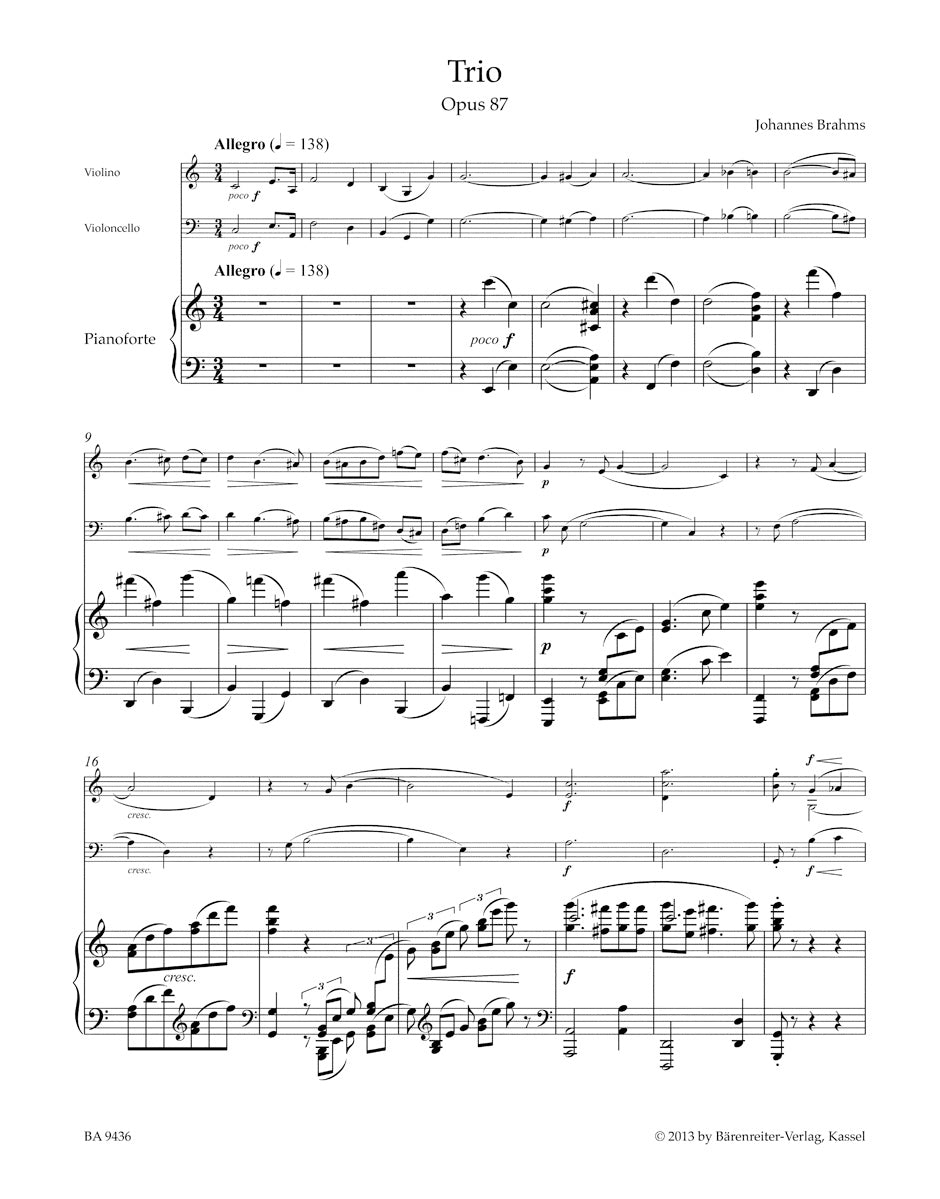 Piano Trio op. 87