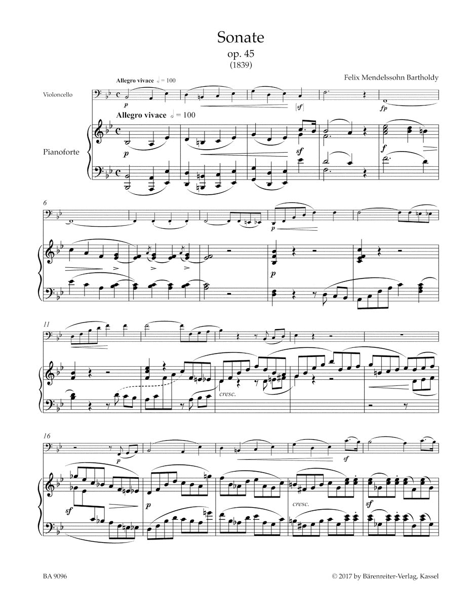 Works for Violoncello and Piano
Vol. 1: Sonata in B-flat maj op. 45, Sonata in D maj op. 58