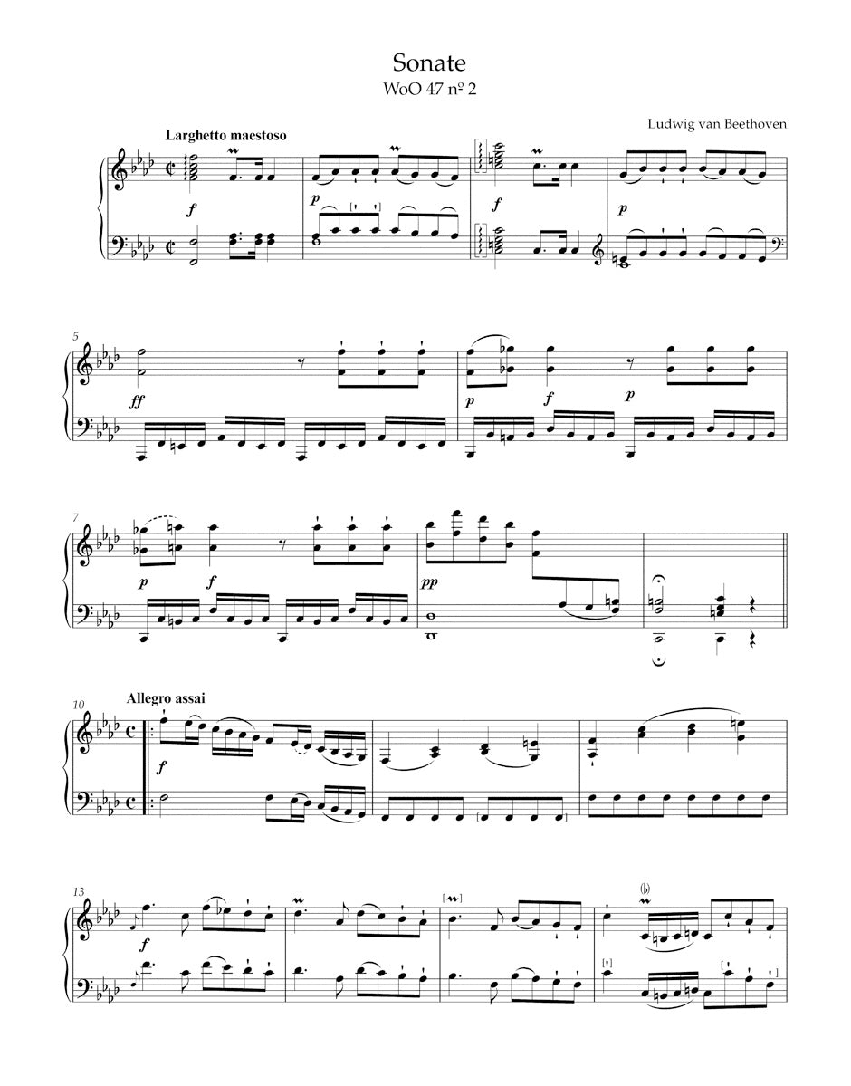 The Complete Sonatas for Pianoforte 
Vol. I: WoO 47 – op. 14 (12 Sonatas)