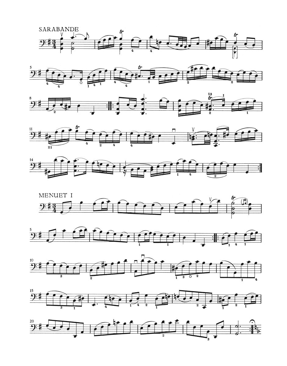 Suite I for Violoncello solo BWV 1007 Ed. A. Wenzinger