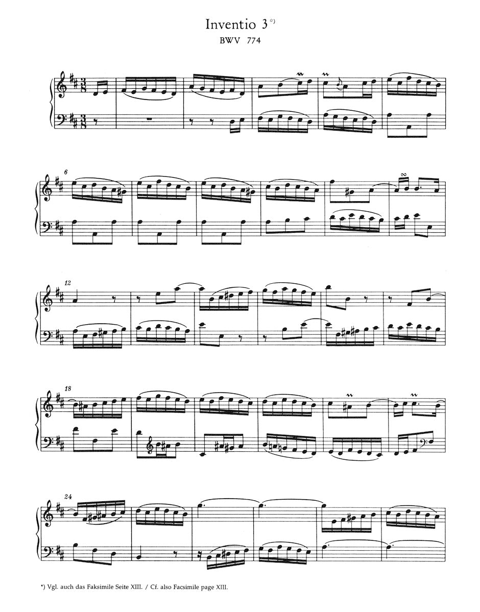 Inventions and Sinfonias  BWV 772-801