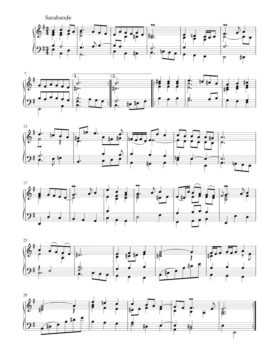 Suites, Partitas, Sonatas 
transcribed for Harpsichord by Gustav Leonhardt