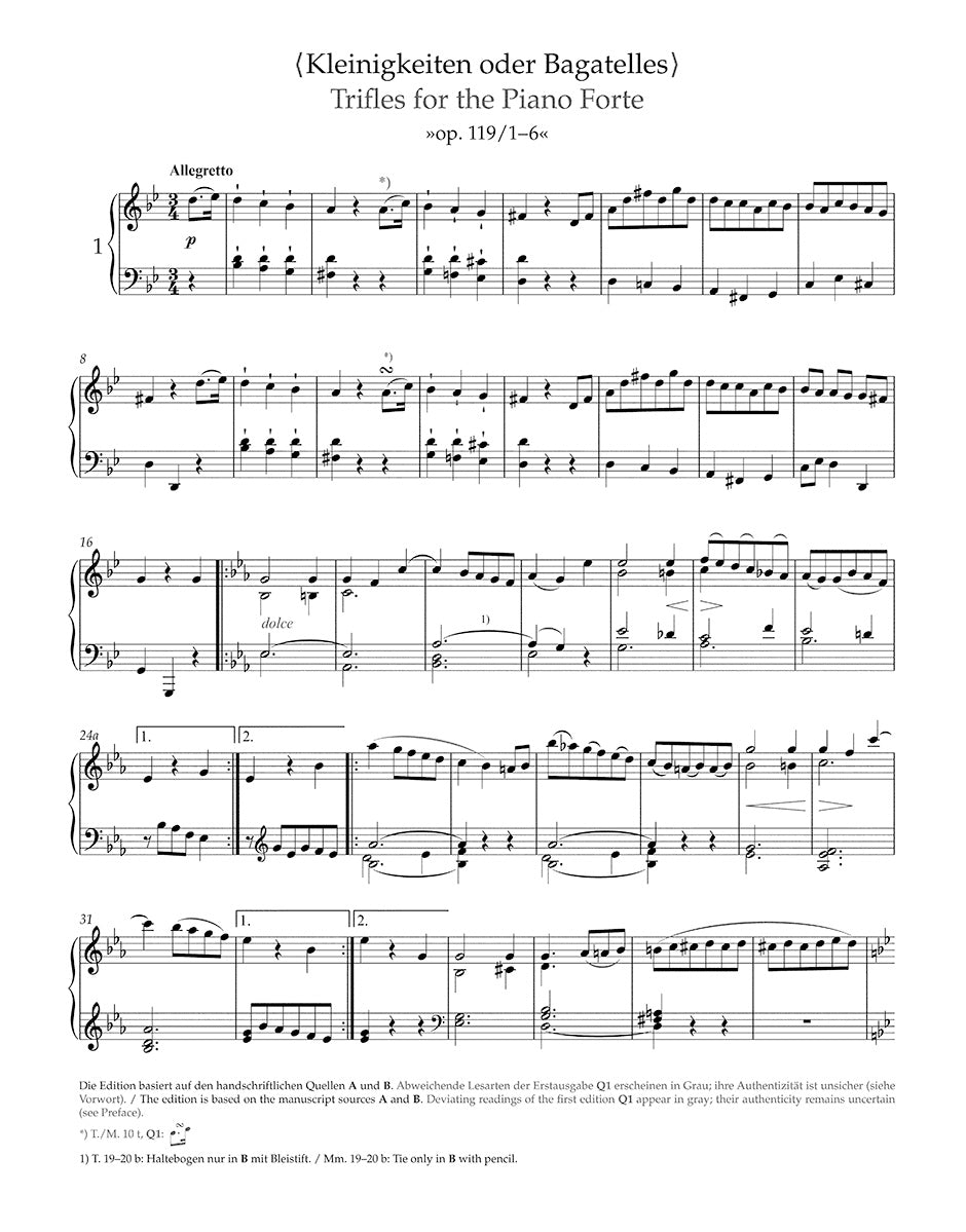 Complete Bagatelles for Piano